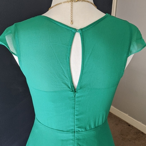 NWT Green chiffon maxi dress - Picture 5 of 8